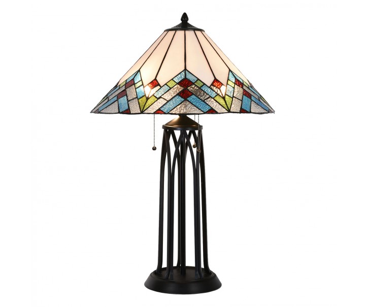 Stolní lampa Tiffany Géometrie – Ø 51*75 cm