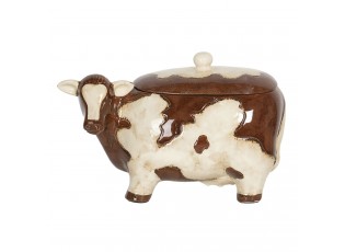Keramická úložná dóza v designu krávy - 31*16*18 cm