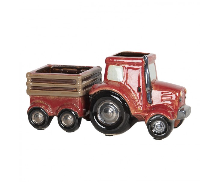 Keramický květináč v designu traktoru - 29*12*13 cm