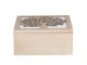 Dřevěný box s dekorací stromu - 20*20*9 cm Clayre & Eef