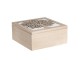 Dřevěný box s dekorací stromu - 20*20*9 cm Clayre & Eef