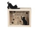 Dřevěná pokladnička s kočičkou Cat - 21*7*22 cm