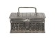 Kovový úložný box ve stříbrné barvě Marcelon - 18*11*8 cm