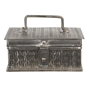 Kovový úložný box ve stříbrné barvě Marcelon - 18*11*8 cm