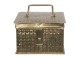Zlatý kovový úložný box Marcelon - 19*19*13 cm