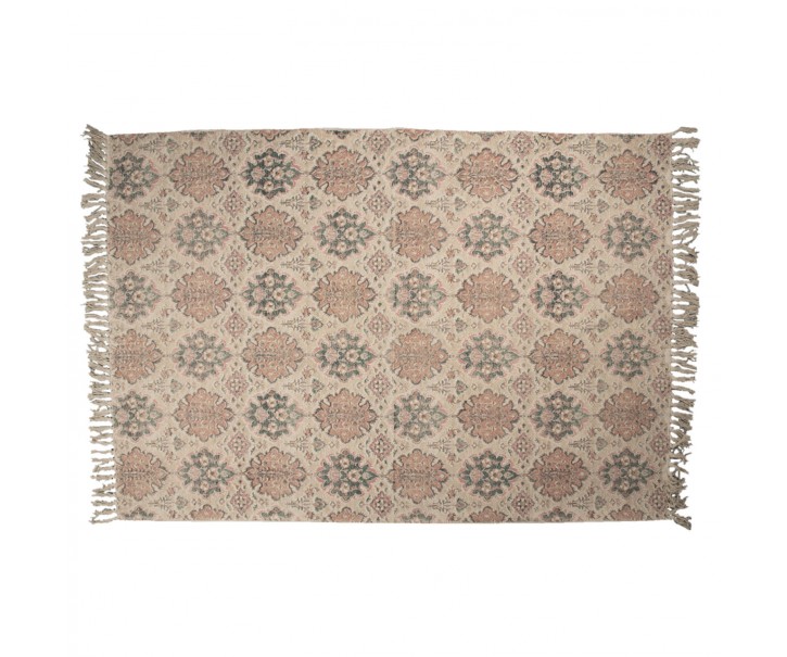 Bavlněný koberec ve vintage stylu s ornamenty - 140*200 cm