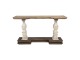 Hnědo bílý dřevěný nástěnný stůl Henri - 157*40*86 cm