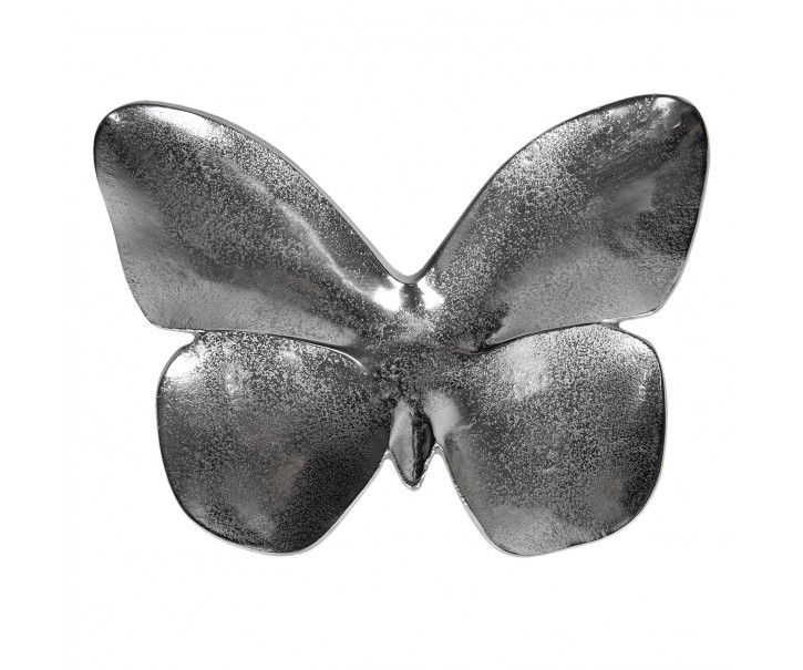Dekorační stříbrná miska v designu motýla - 34*26*2 cm