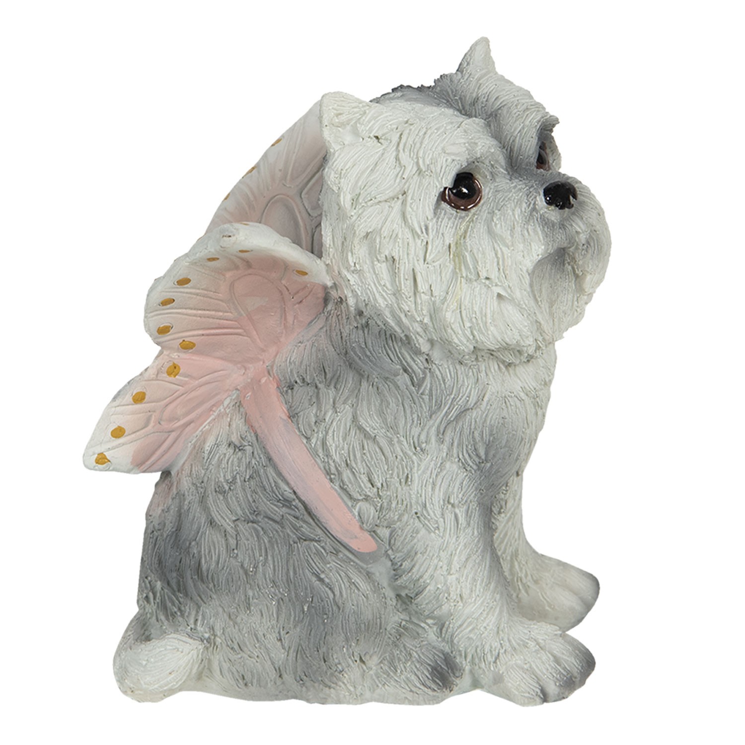 Levně Dekorace psa s motýlími křídly - 11*10*13 cm 6PR3119