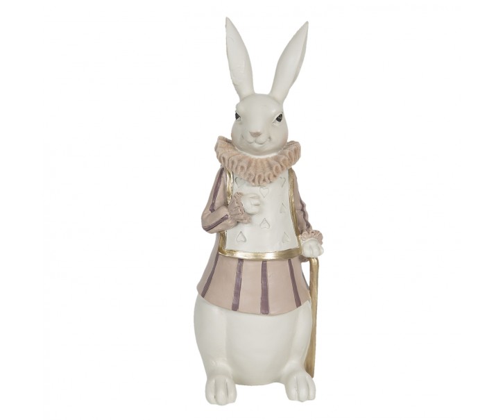 Dekorace králíka s límcem a hůlkou - 11*10*27 cm