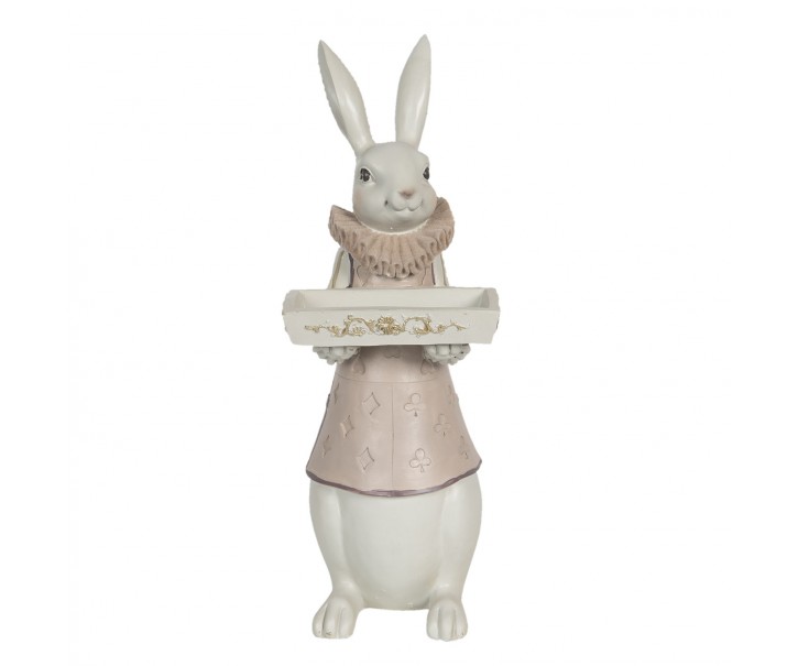 Dekorace králičí dívka s podnosem - 15*13*37 cm