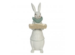 Dekorace králičí chlapec s podnosem - 15*13*37 cm