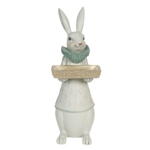 Dekorace králičí chlapec s podnosem - 15*13*37 cm