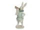Velikonoční dekorační soška králíka s trubkou - 12*12*29 cm