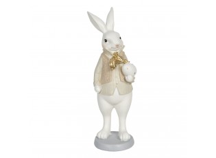 Velikonoční dekorační soška králíka s vajíčkem - 10*10*25 cm