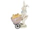 Dekorace králík s vozíkem a kuřátky - 11*6*15 cm