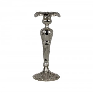 Stříbrný barokní kovový svícen Baroque - 33cm