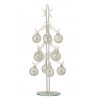 Skleněný stromek se stříbrnými koulemi Baubles Stars – Ø 12*30 cm