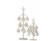 Skleněný stromek se stříbrnými koulemi Baubles Stars – Ø 12*30 cm