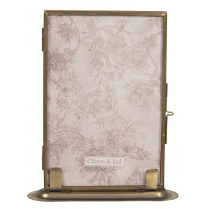 Stojací bronzový fotorámeček ve vintage stylu - 13*3*16 cm / 10*15 cm