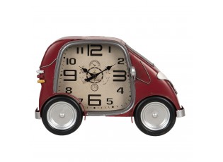 Retro nástěnné hodiny v designu červeného auta - 33*9*21 cm / 1*AA