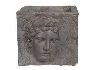 Kameninový květináč s bustou v antickém stylu Géraud - 38*43*34 cm