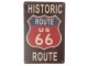 Nástěnná kovová cedule Historic route 66 - 20*30 cm