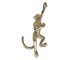 Zlatý nástěnný háček v designu opice - 8*6*19 cm