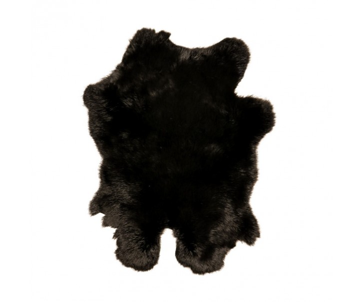 Dekorativní kožešina z černého králíka - 40*30*2cm