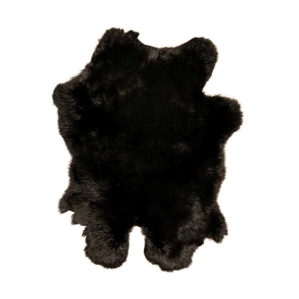 Dekorativní kožešina z černého králíka - 40*30*2cm Mars & More
