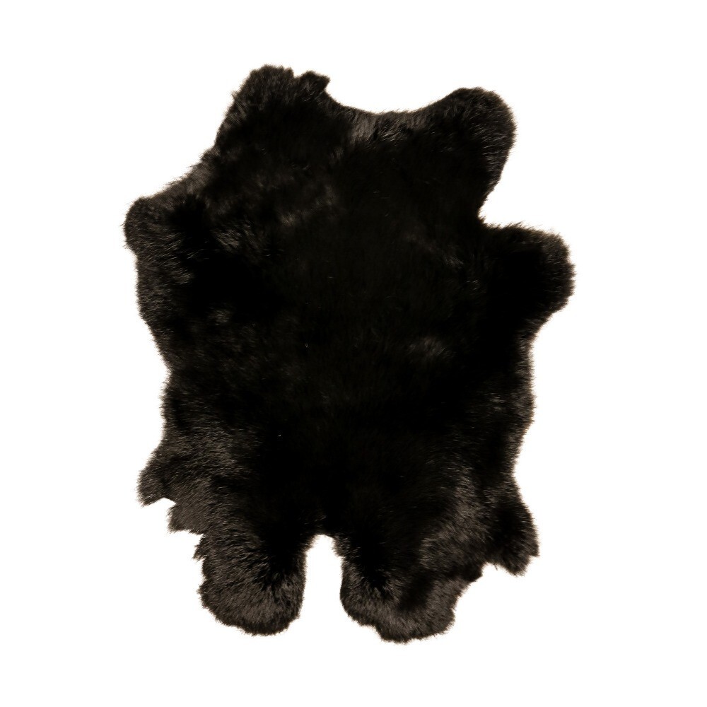 Dekorativní kožešina z černého králíka - 40*30*2cm