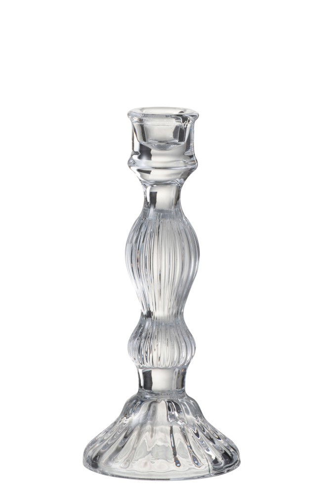 Skleněný transparentní svícen Candelero - ∅ 9*20 cm