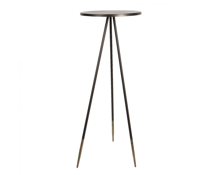 Černý odkládací stolek Robin - Ø 50*100 cm
