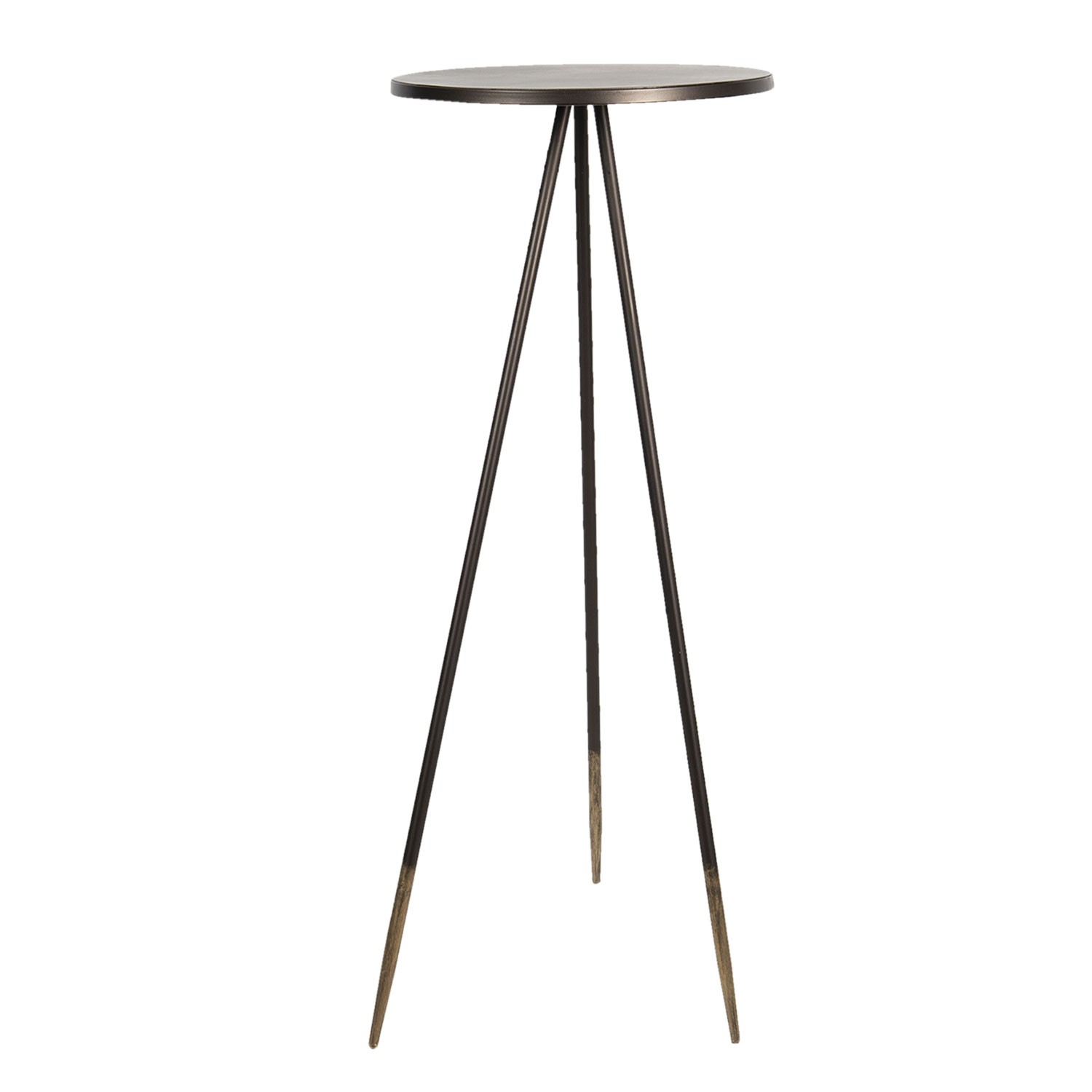 Černý odkládací stolek Robin - Ø 50*100 cm Clayre & Eef