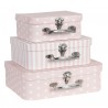 Set 3 dekoračních růžových kufříků s různými vzory - 30*21*9 cm/ 25*18*9 cm /20*16*8 cm

Barva: Růžová / Bílá
Materiál: Karton
Hmotnost: 0,795 kg
