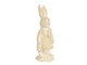 Velikonoční dekorace králíka v krémovo-žlutém provedení Métallique - 4*4*11 cm
