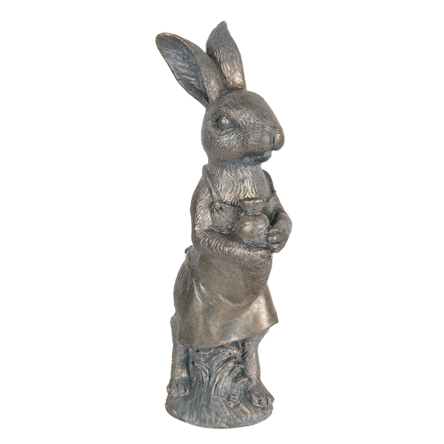 Metalická velikonoční dekorace králíka Métallique - 10*6*21 cm Clayre & Eef
