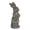 Metalická velikonoční dekorace králíka Métallique - 4*4*11 cm