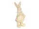 Krémová velikonoční dekorace králíka Métallique - 6*6*13 cm