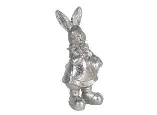 Velikonoční dekorace stříbrného králíka Métallique - 6*6*13 cm