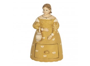 Dekorativní soška ženy v šatech se šuplíčkem - 13*11*20 cm