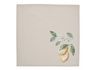 Set 6 bavlněných ubrousků s motivem citronů Lemons & Leafs - 40*40 cm
