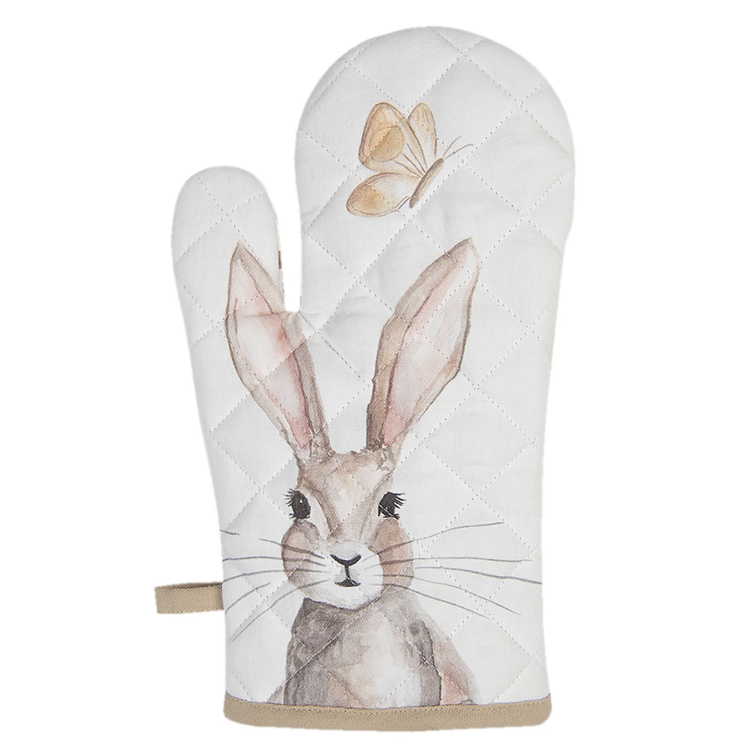Kuchyňská chňapka s motivem králíků Rustic Easter Bunny - 16*30 cm Clayre & Eef