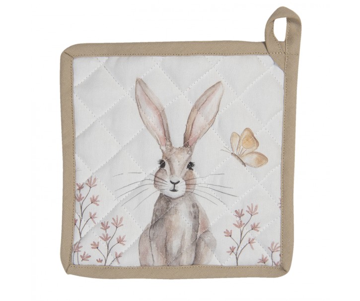 Podložka pod hrnec s motivem králíků Rustic Easter Bunny - 20*20 cm