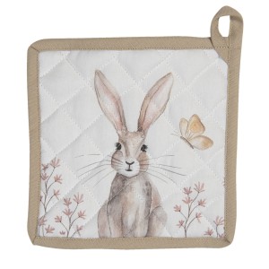 Podložka pod hrnec s motivem králíků Rustic Easter Bunny - 20*20 cm