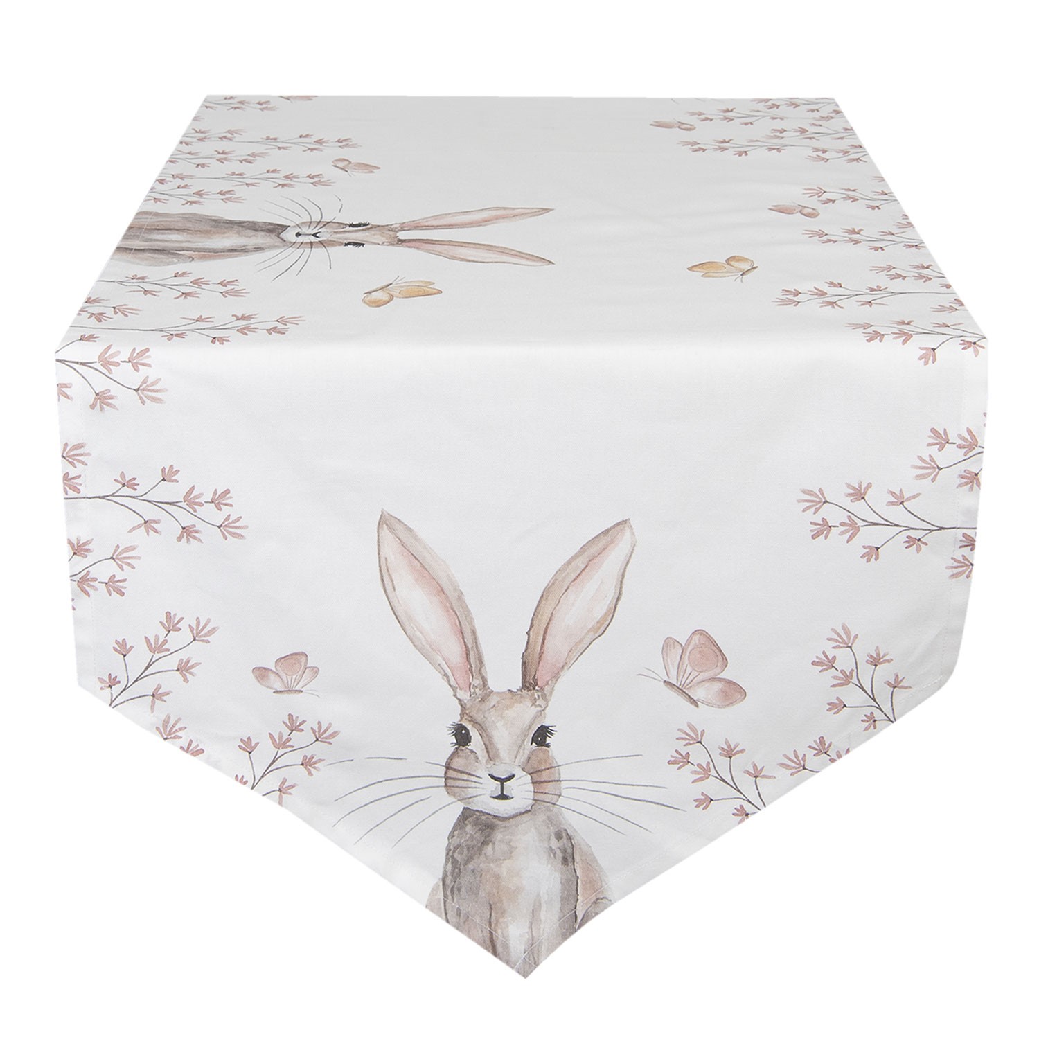 Běhoun na stůl s velikonočním motivem Rustic Easter Bunny - 50*160 cm Clayre & Eef