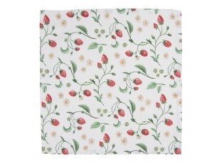 Set 6 bavlněných ubrousků s motivem lesních jahod Wild Strawberries - 40*40 cm
