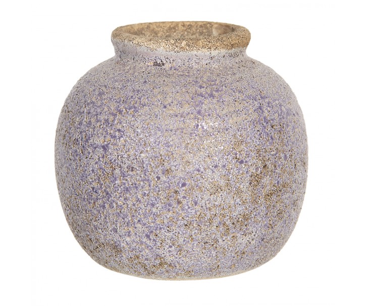 Retro váza s nádechem modré a odřeninami - Ø 8*8 cm 