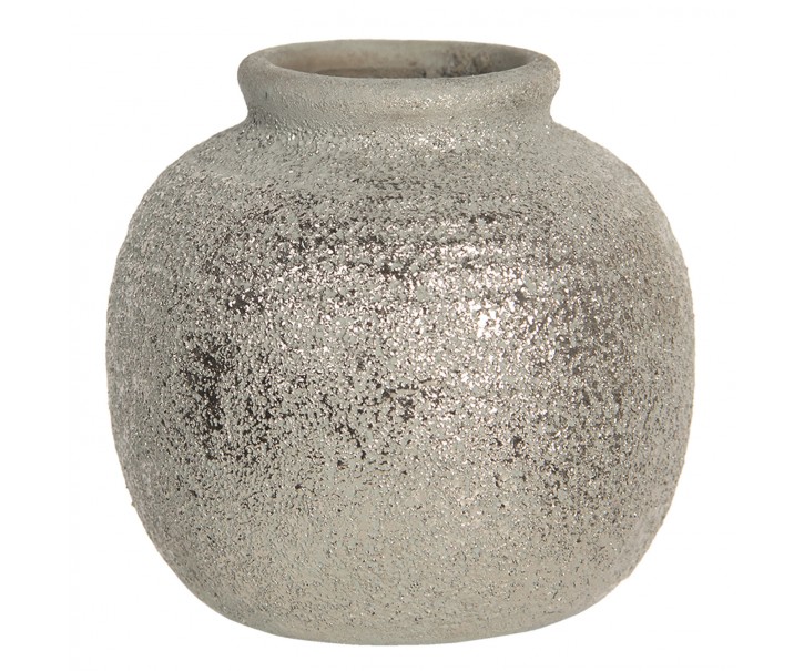 Šedivá váza Kelly s patinou a odřeninami - Ø 8*8 cm