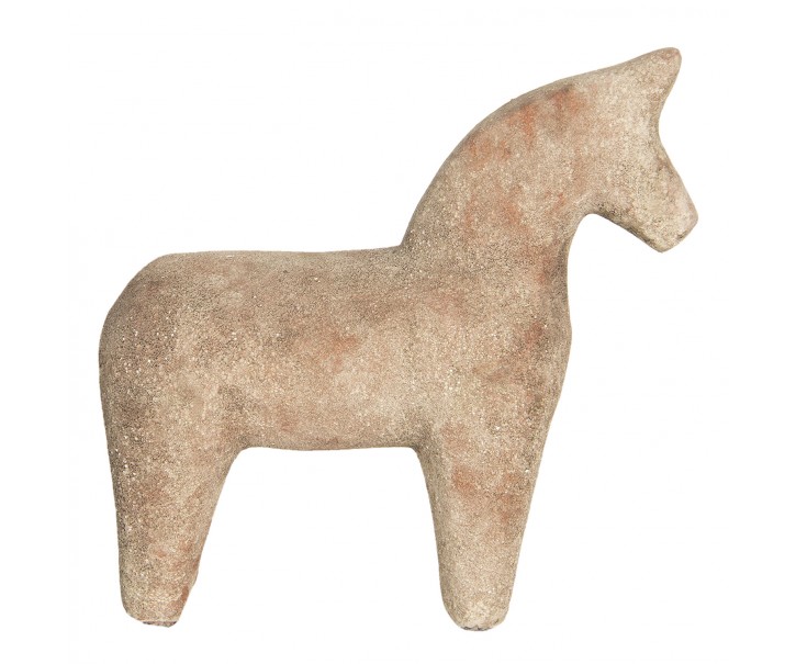 Keramická dekorace koně v hnědo-cihlovém provedení - 21*7*20 cm